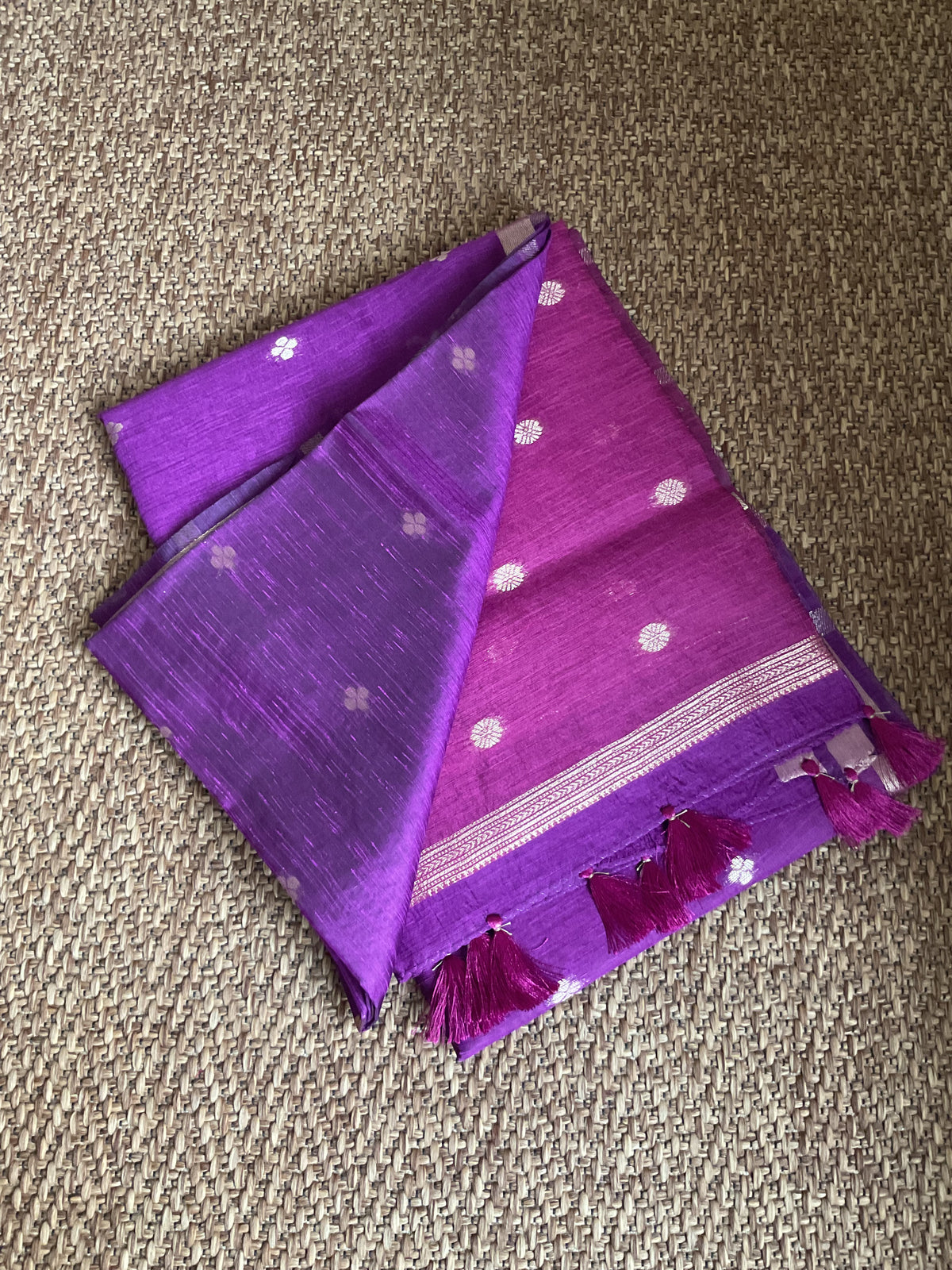 Maheshwari Cotton – Deep Wine with Antique Zari
