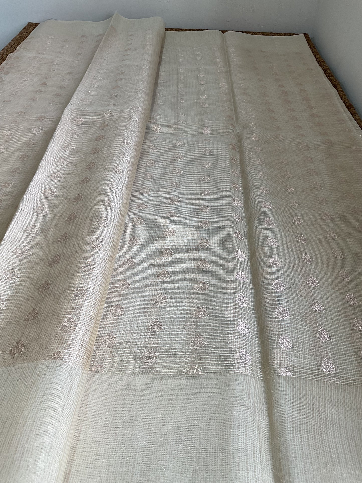 Kota tissue saree( Ivory)