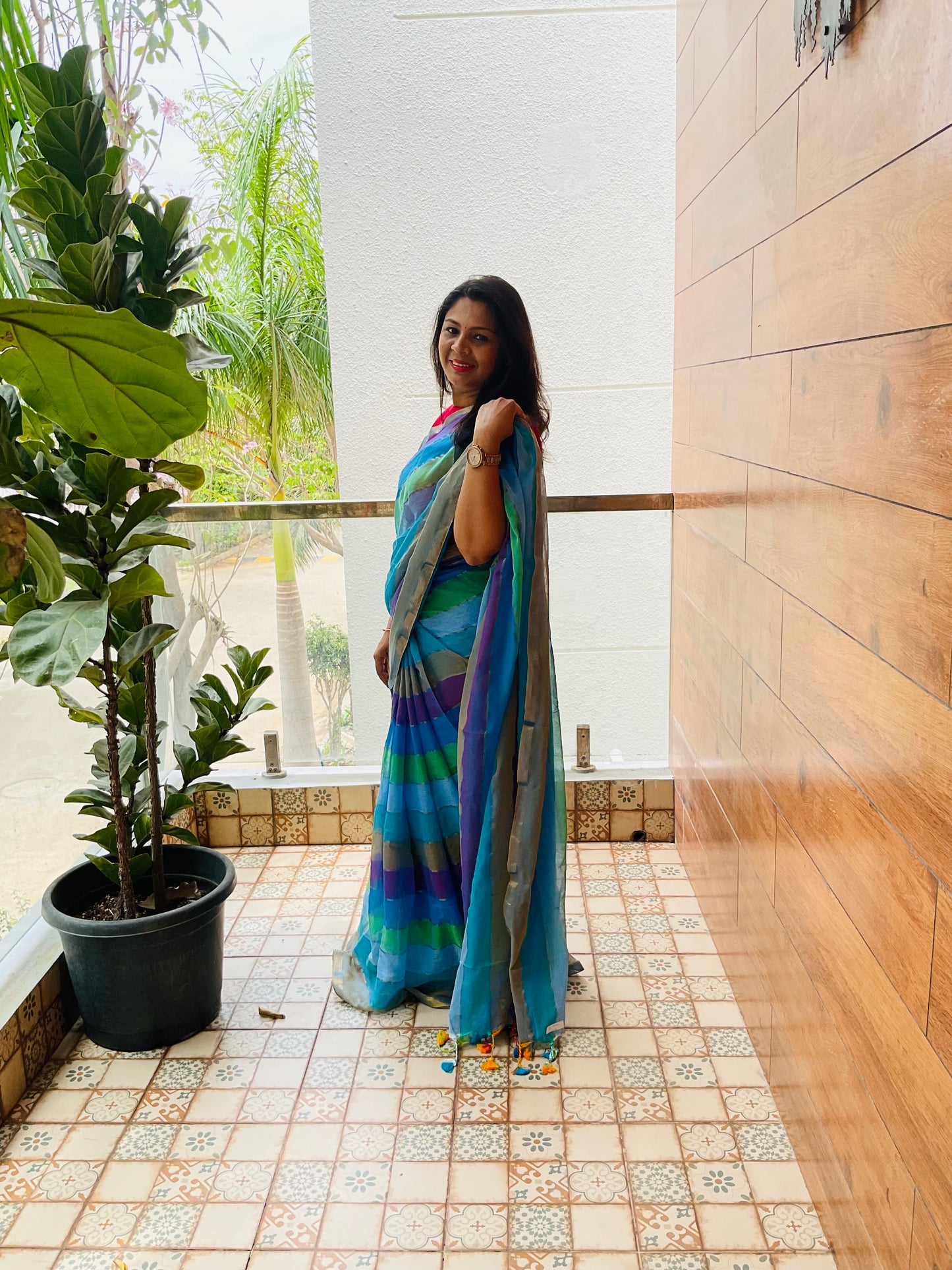 Mul cotton  saree( multicolour)