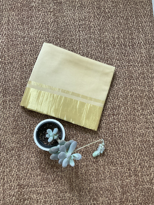 Gajji Silk saree(Cream)