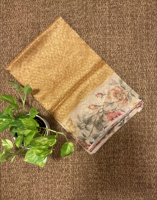 Fancy Tissue crush saree