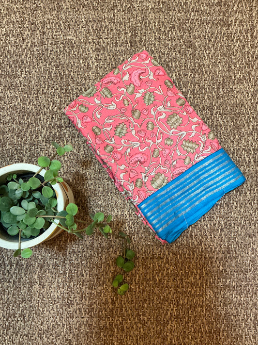 Fancy kalamkari synthetic saree