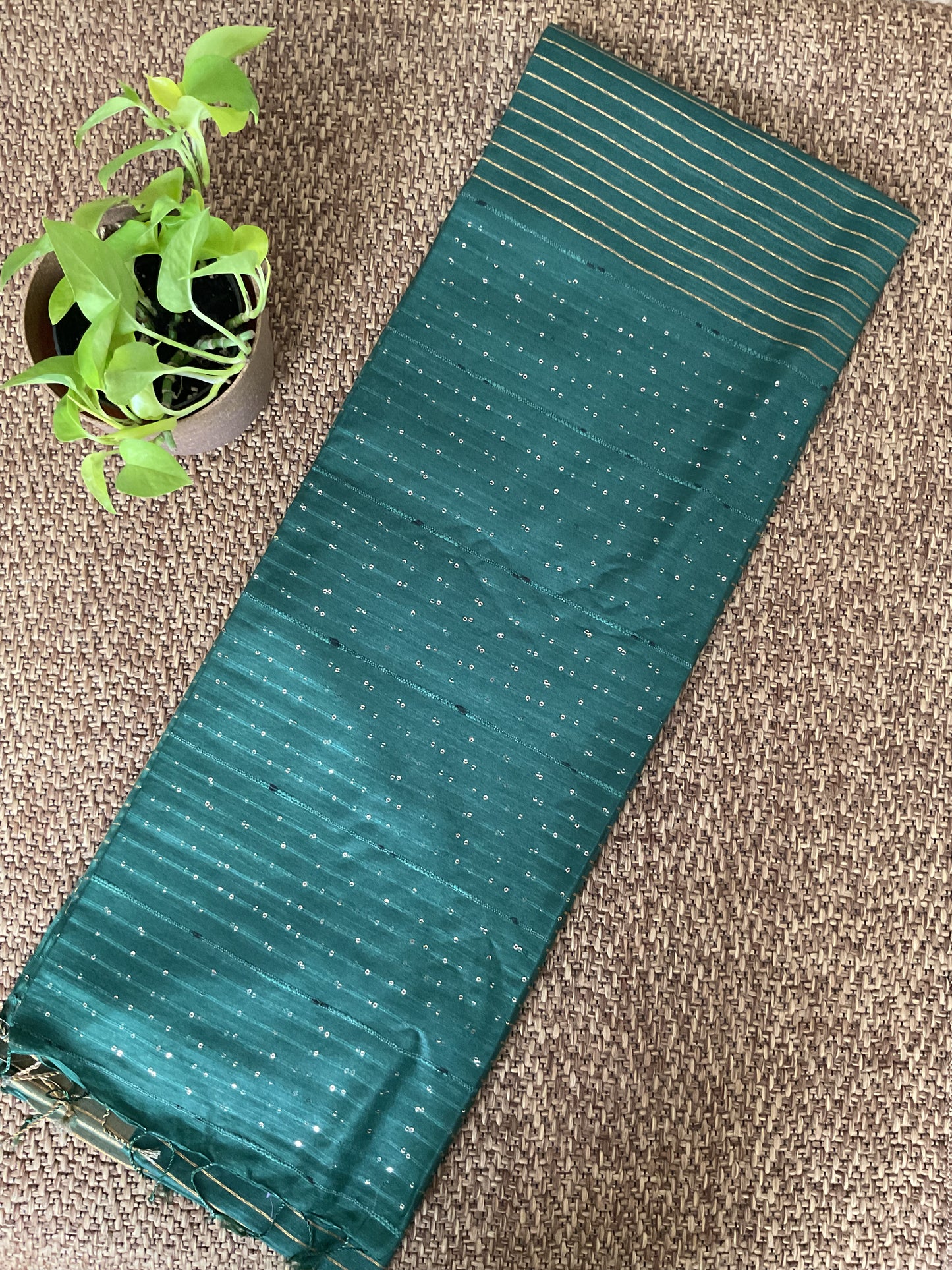 Tussar green saree